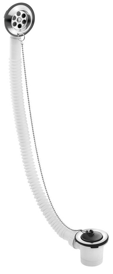 BRUCKNER Komplet za kadu s čepom na lancu, L 700 mm, 6/4", nehrđajući čelik sjajni